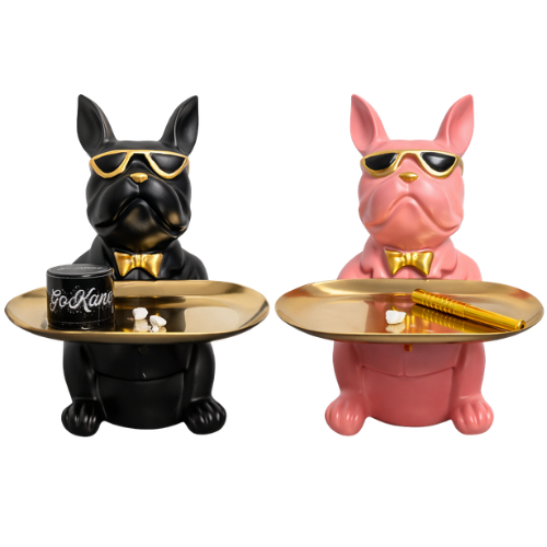 bulldog butler met schaal